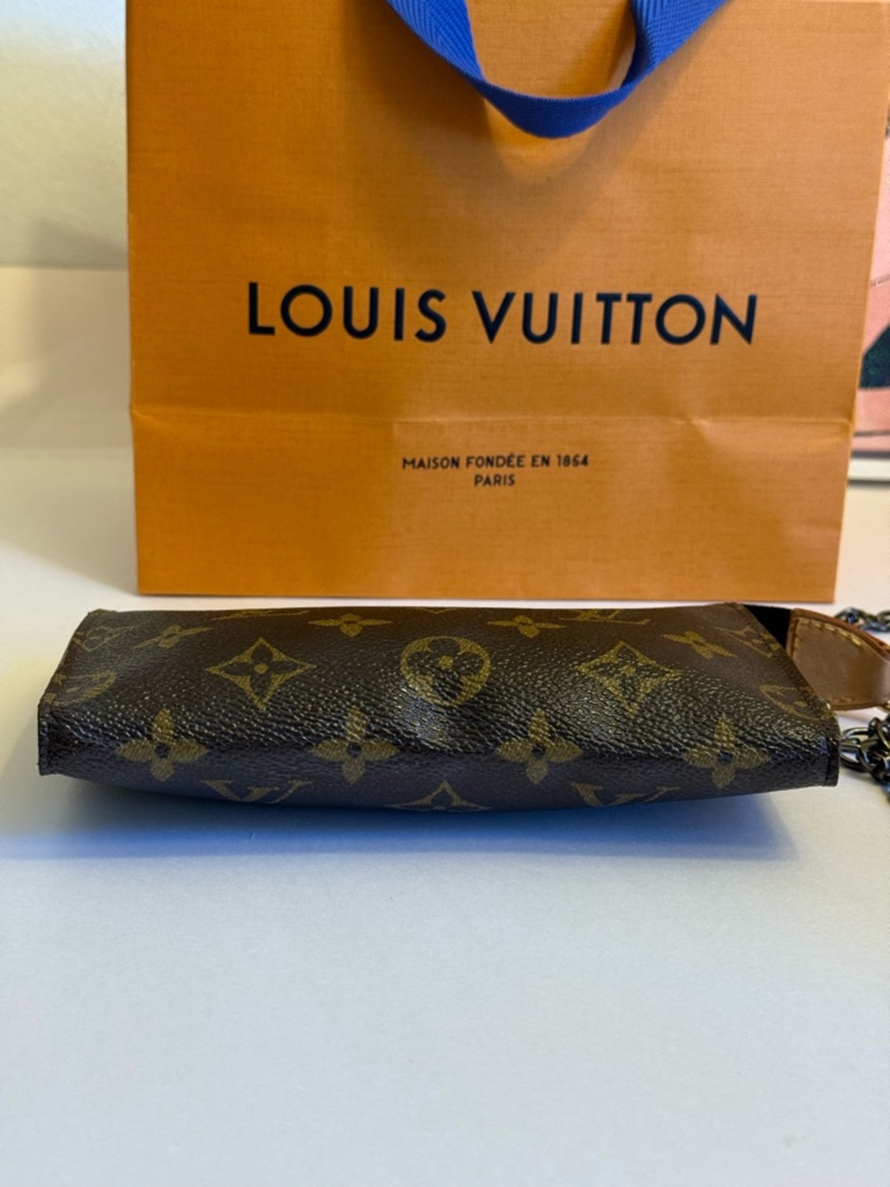 Authentic Louis Vuitton Monogram Bucket Pouch PM W Box/unbranded chain - Picture 7 of 14